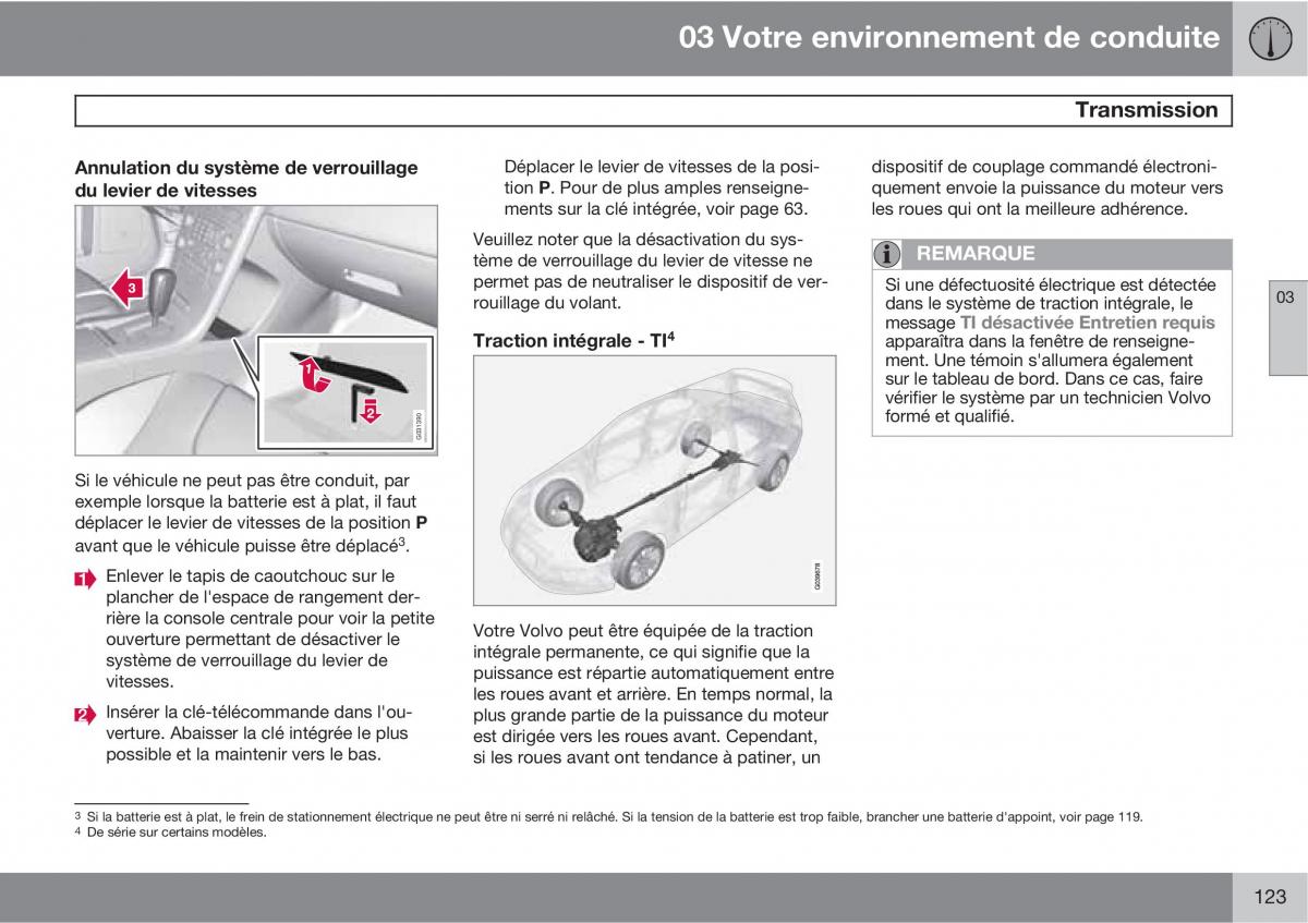 Volvo XC60 I 1 manuel du proprietaire / page 125