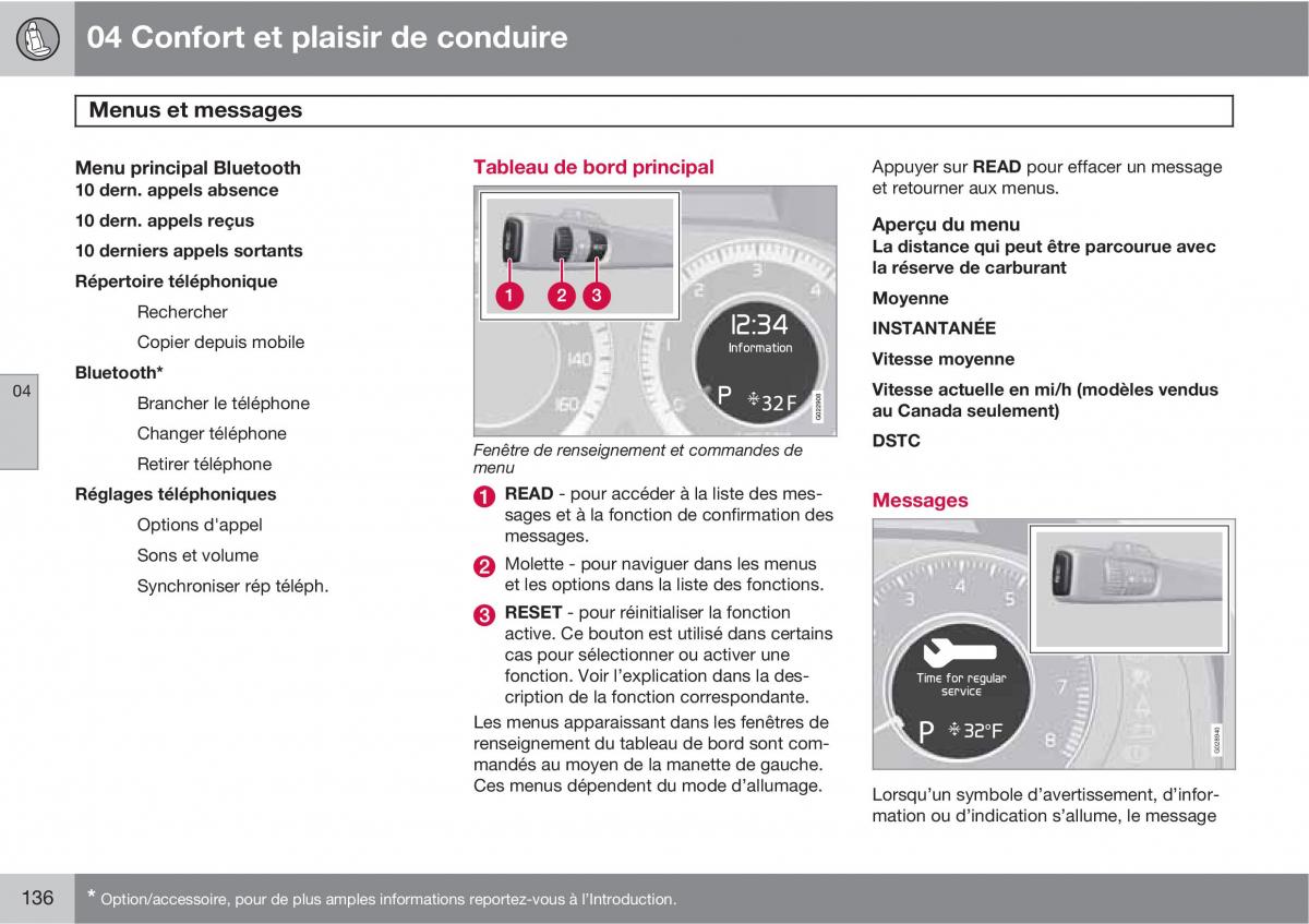 Volvo XC60 I 1 manuel du proprietaire / page 138