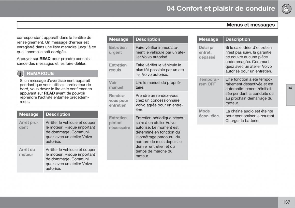 Volvo XC60 I 1 manuel du proprietaire / page 139