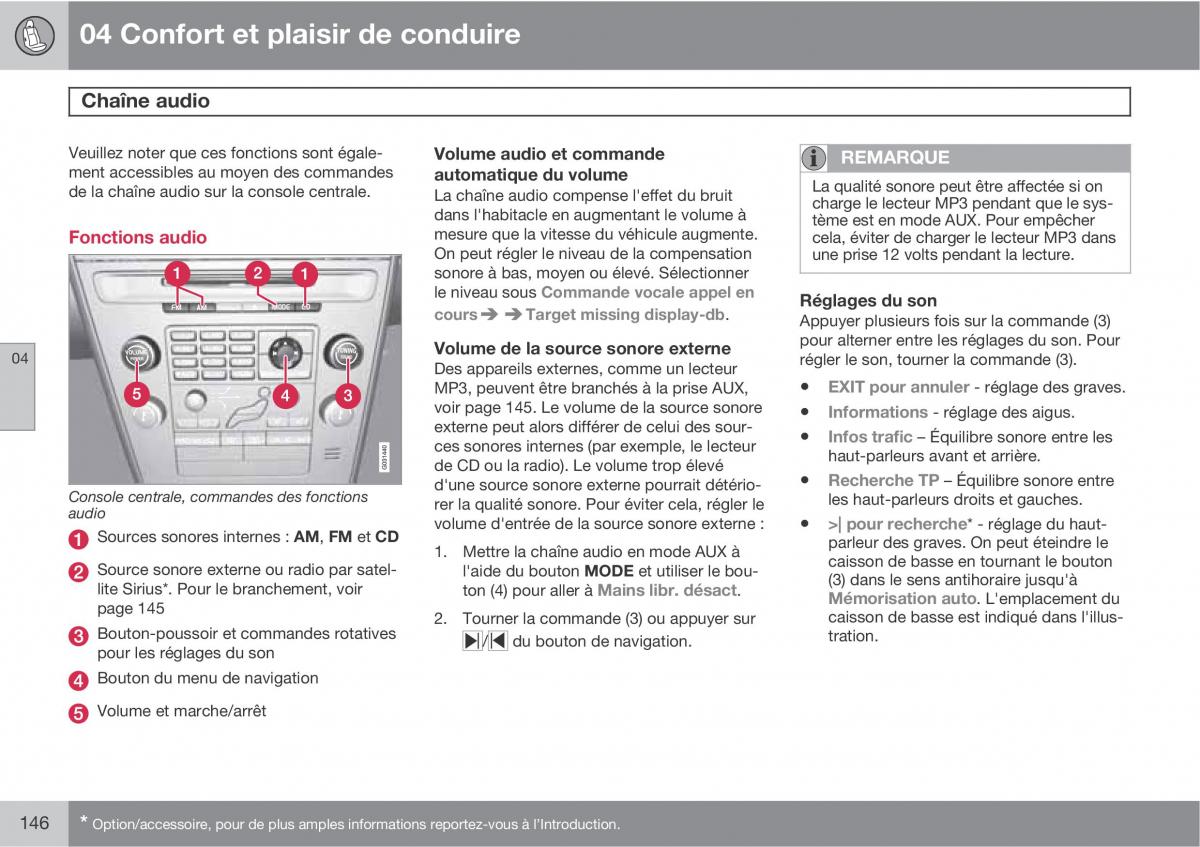 Volvo XC60 I 1 manuel du proprietaire / page 148