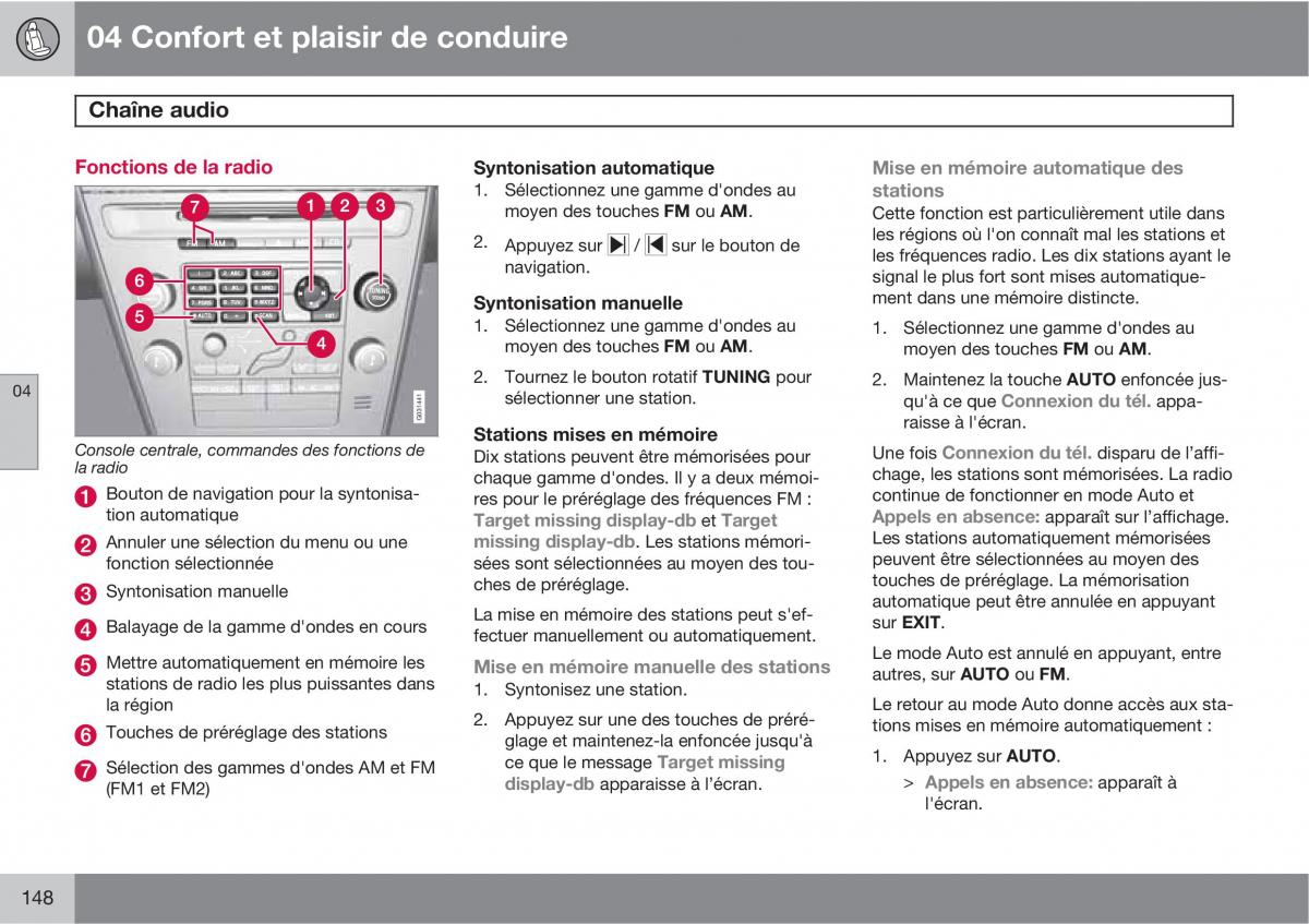 Volvo XC60 I 1 manuel du proprietaire / page 150