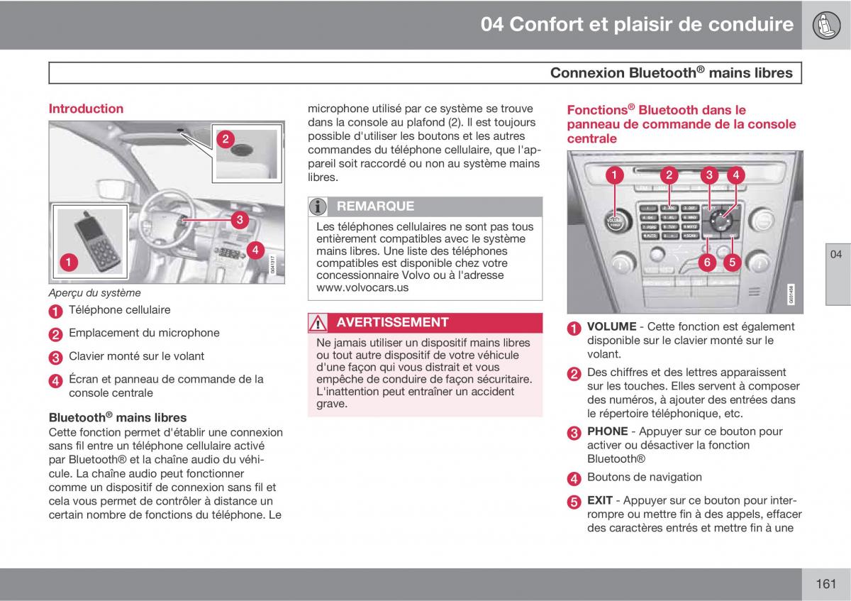 Volvo XC60 I 1 manuel du proprietaire / page 163