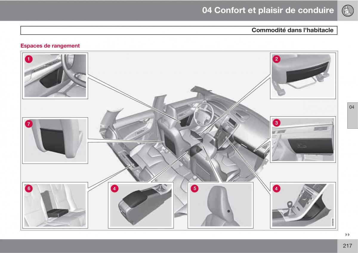 Volvo XC60 I 1 manuel du proprietaire / page 219