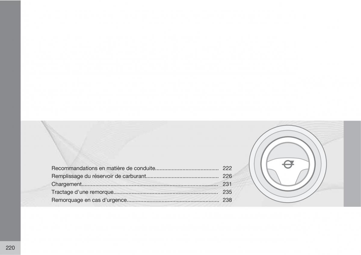 Volvo XC60 I 1 manuel du proprietaire / page 222