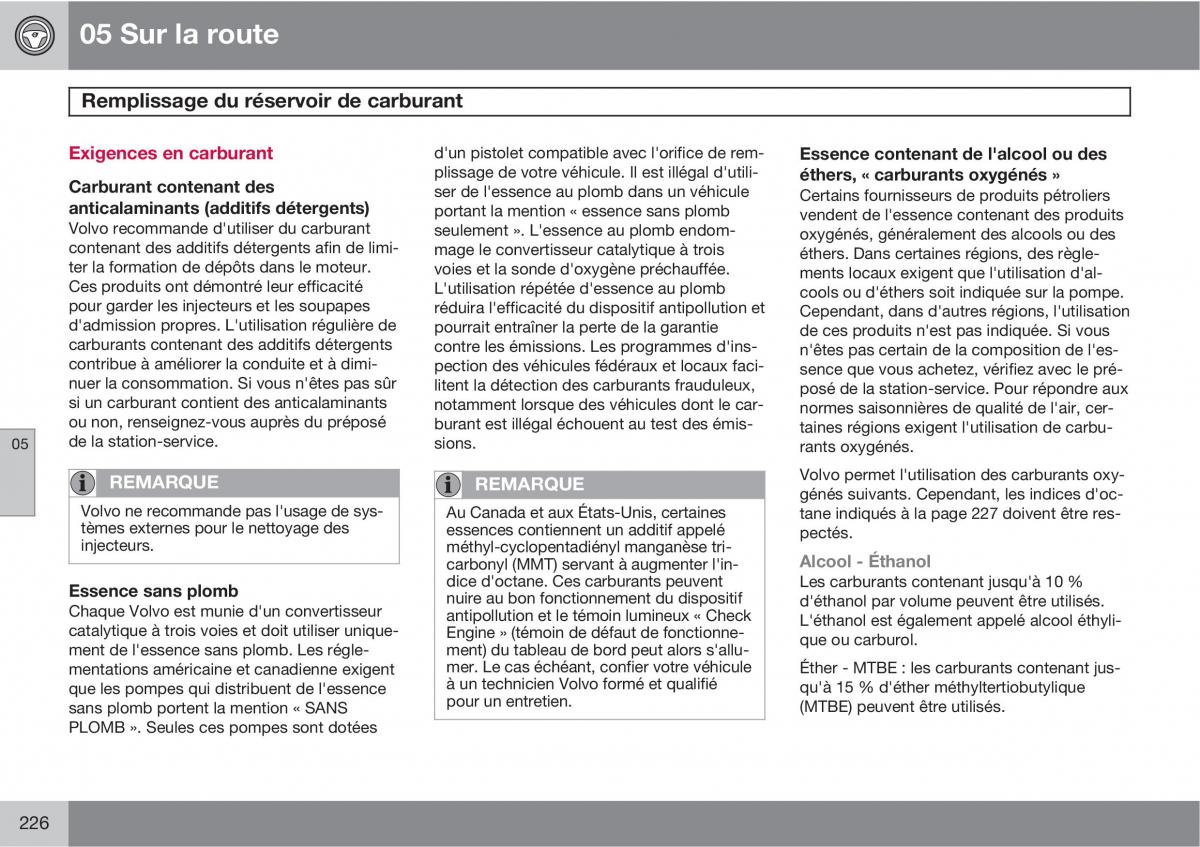 Volvo XC60 I 1 manuel du proprietaire / page 228