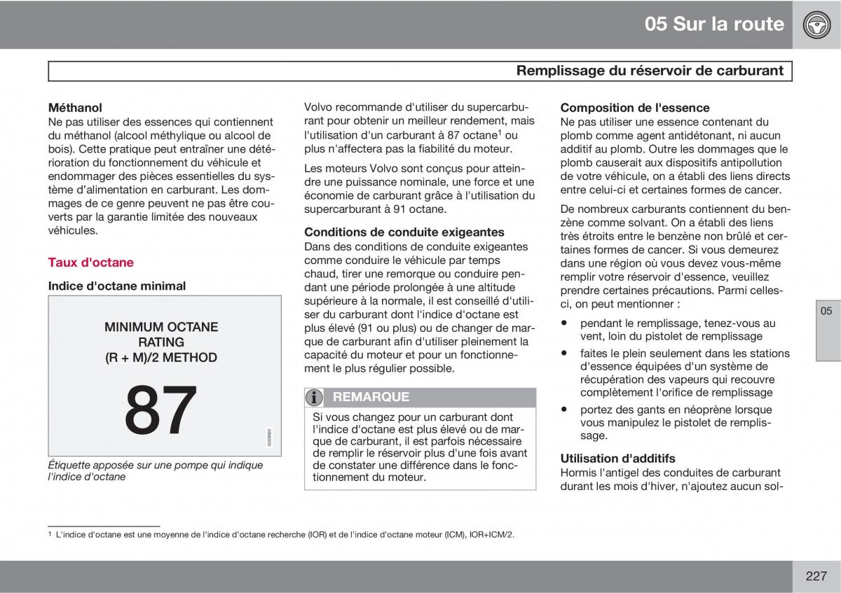 Volvo XC60 I 1 manuel du proprietaire / page 229