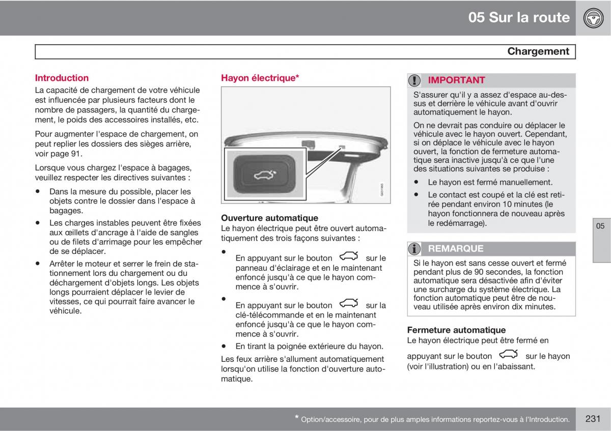 Volvo XC60 I 1 manuel du proprietaire / page 233