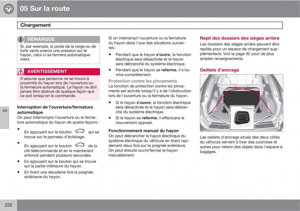 Volvo XC60 I 1 manuel du proprietaire / page 234