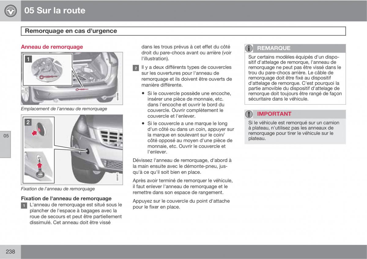 Volvo XC60 I 1 manuel du proprietaire / page 240