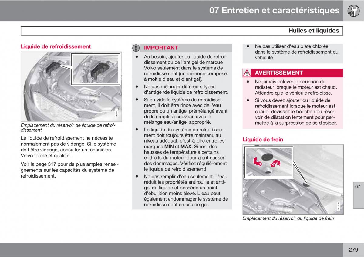 Volvo XC60 I 1 manuel du proprietaire / page 281