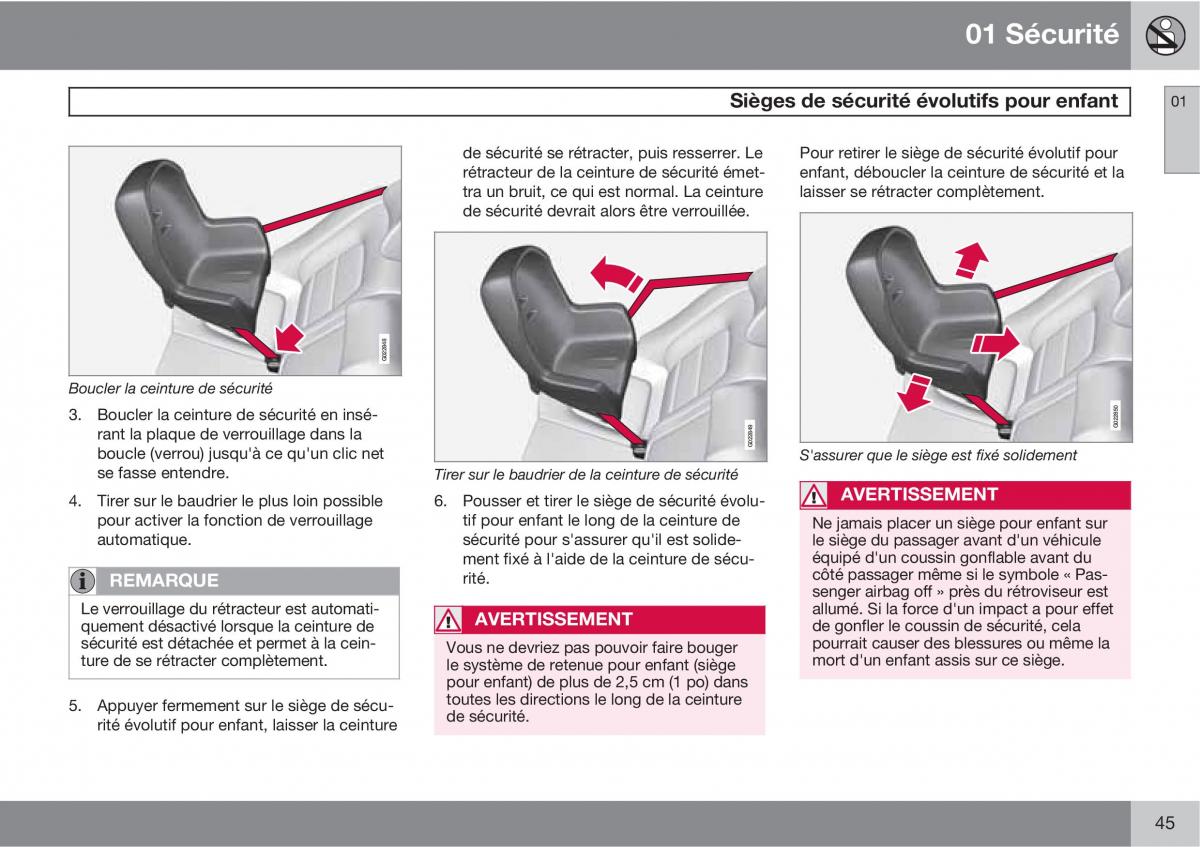 Volvo XC60 I 1 manuel du proprietaire / page 47