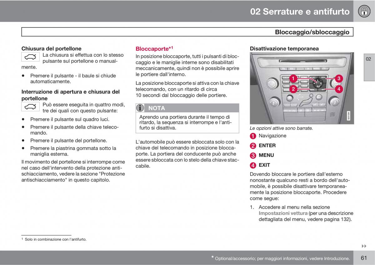 manual  Volvo XC60 I 1 manuale del proprietario / page 61