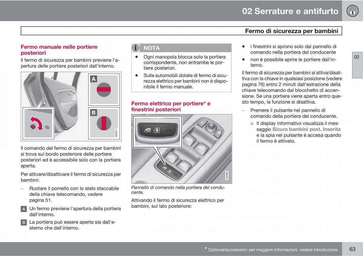 manual  Volvo XC60 I 1 manuale del proprietario / page 63