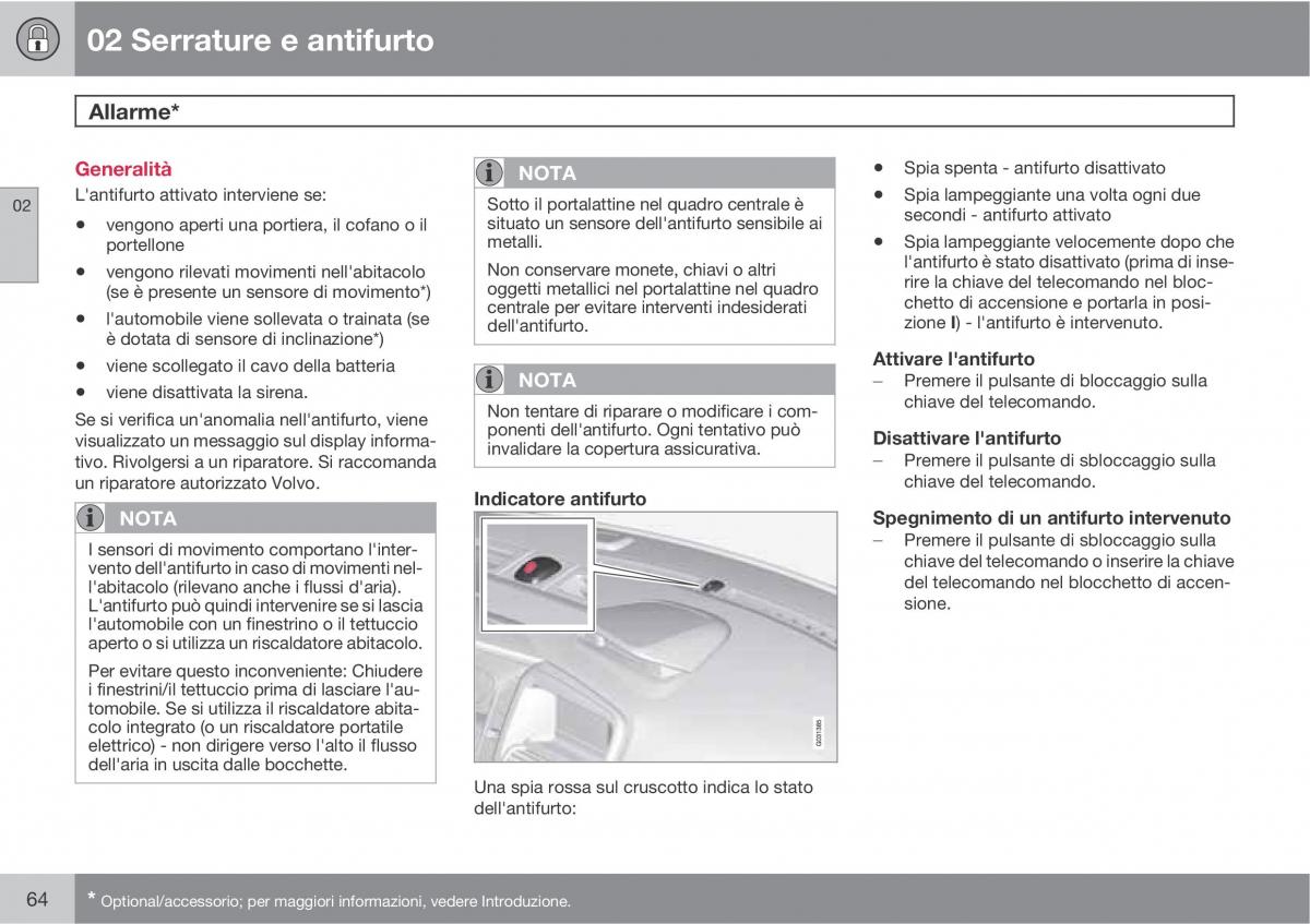 manual  Volvo XC60 I 1 manuale del proprietario / page 64