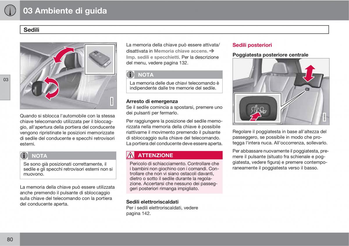 manual  Volvo XC60 I 1 manuale del proprietario / page 80