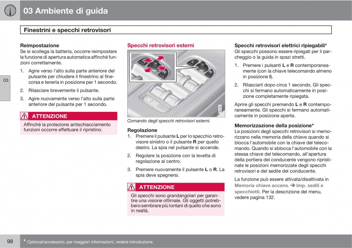 manual  Volvo XC60 I 1 manuale del proprietario / page 98