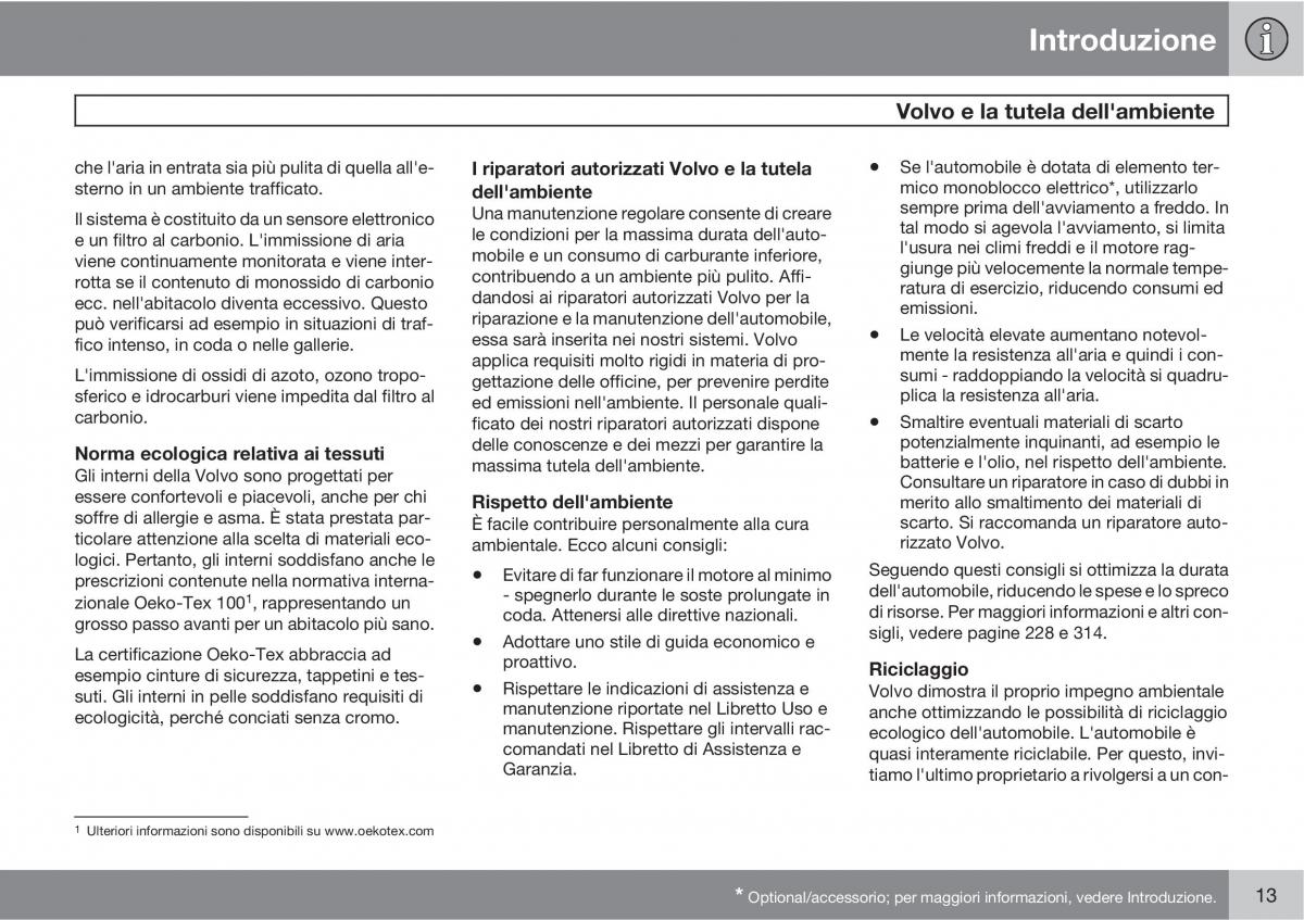 Volvo XC60 I 1 manuale del proprietario / page 13