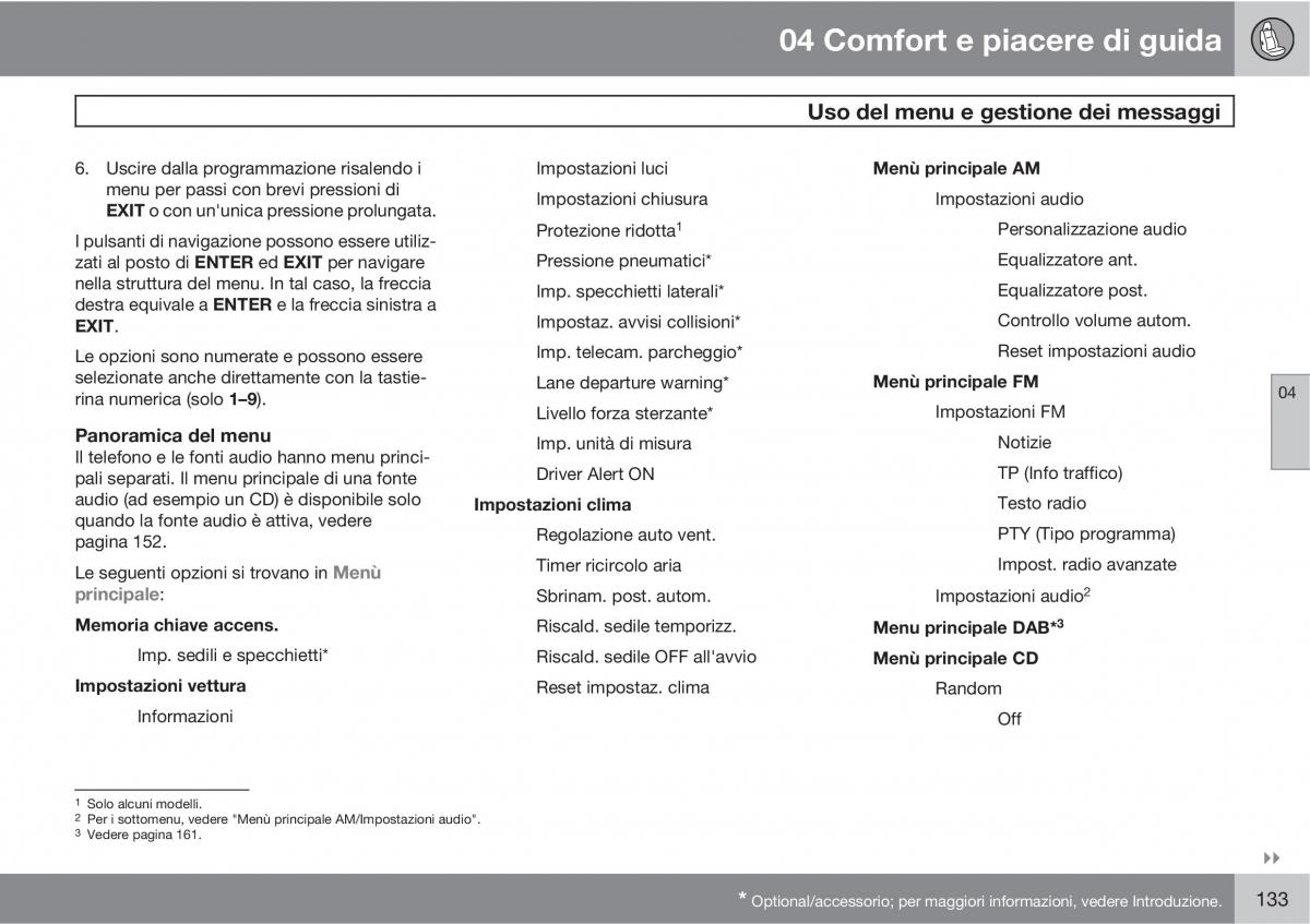 manual  Volvo XC60 I 1 manuale del proprietario / page 133