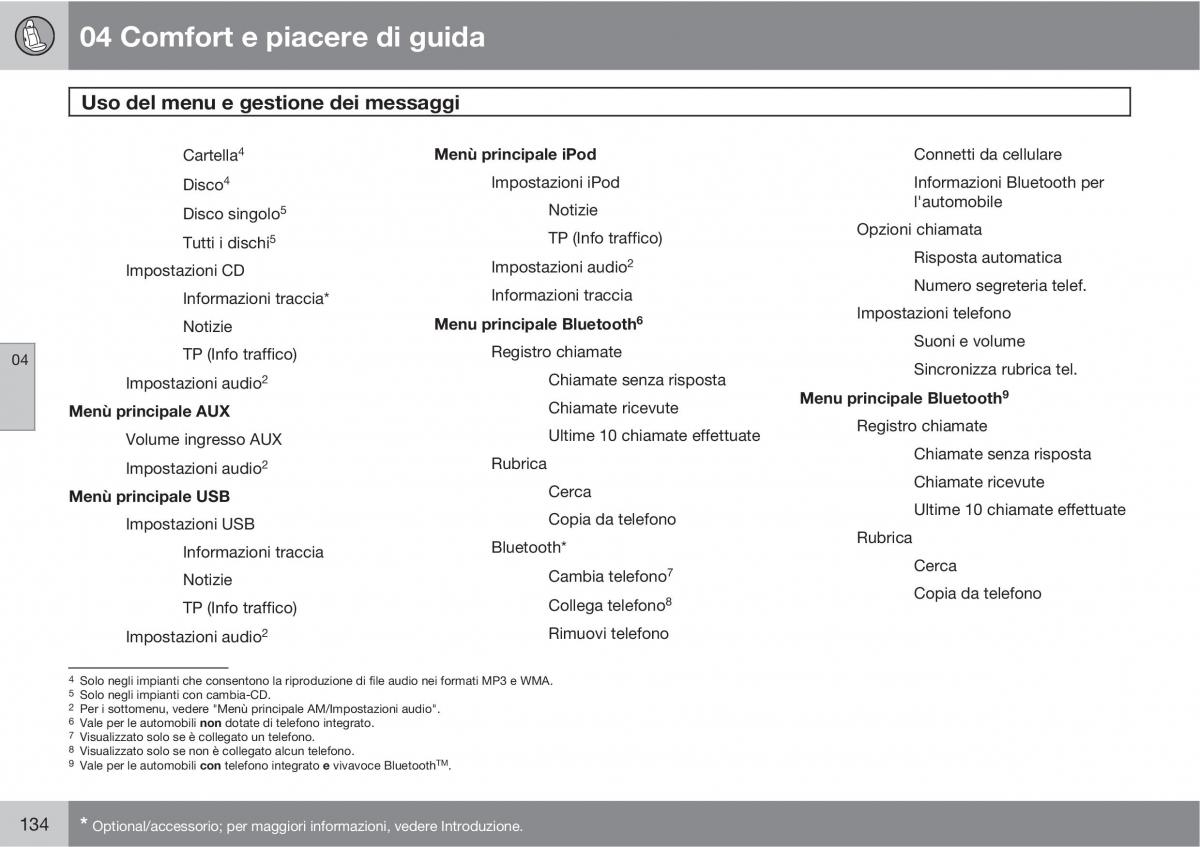 manual  Volvo XC60 I 1 manuale del proprietario / page 134