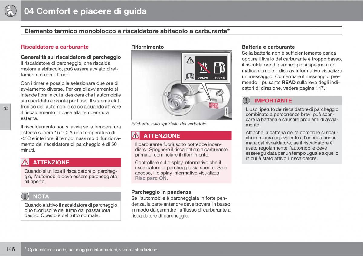 manual  Volvo XC60 I 1 manuale del proprietario / page 146