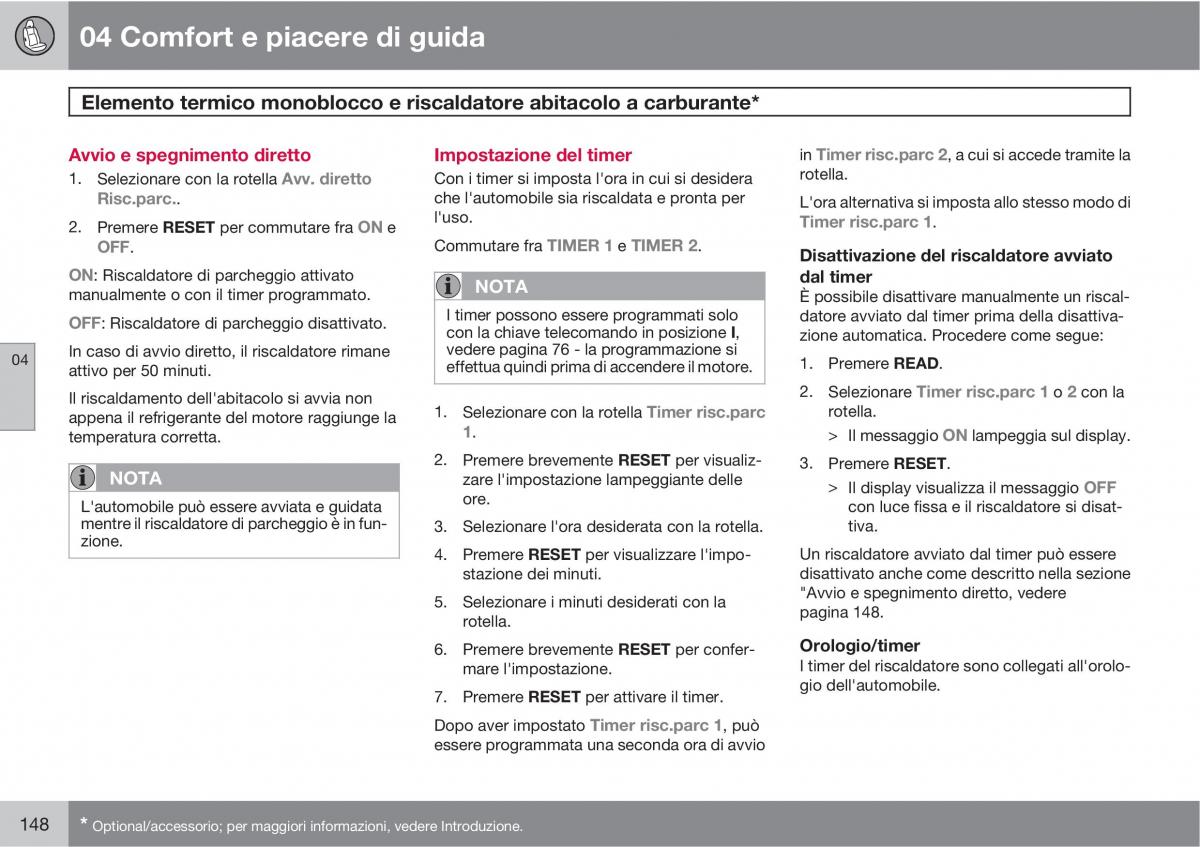 manual  Volvo XC60 I 1 manuale del proprietario / page 148