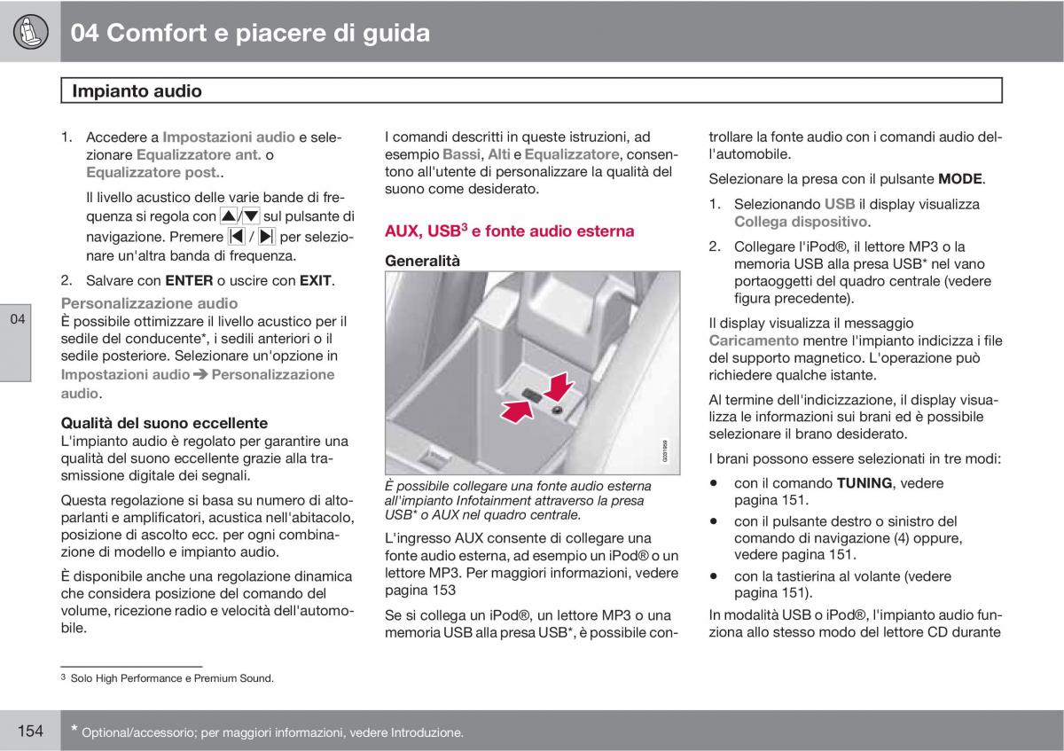 manual  Volvo XC60 I 1 manuale del proprietario / page 154