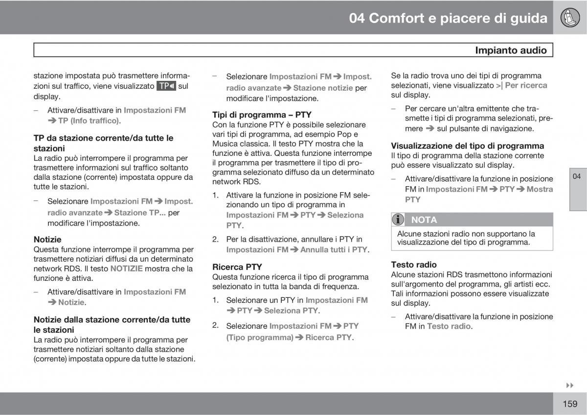 manual  Volvo XC60 I 1 manuale del proprietario / page 159