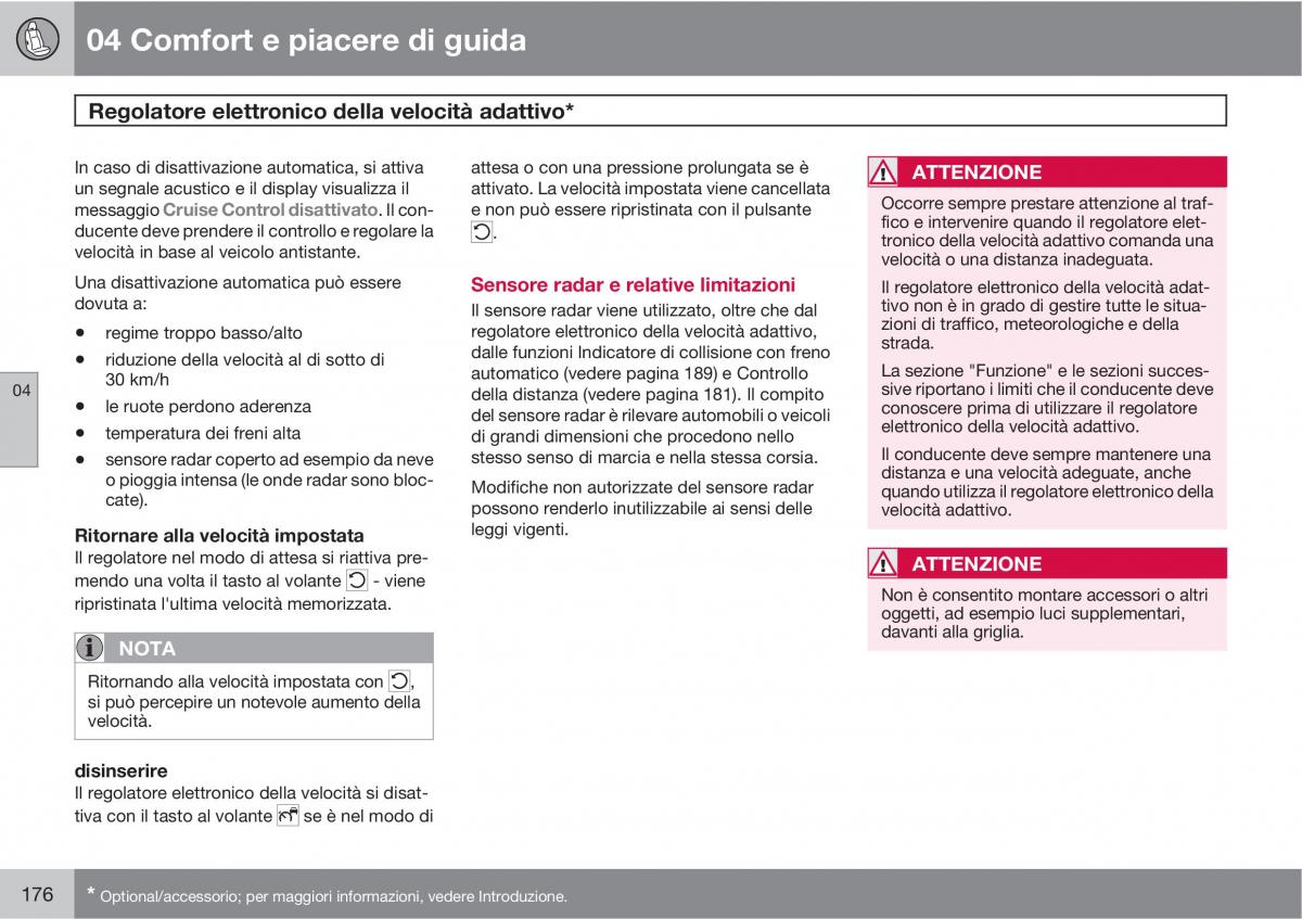 manual  Volvo XC60 I 1 manuale del proprietario / page 176