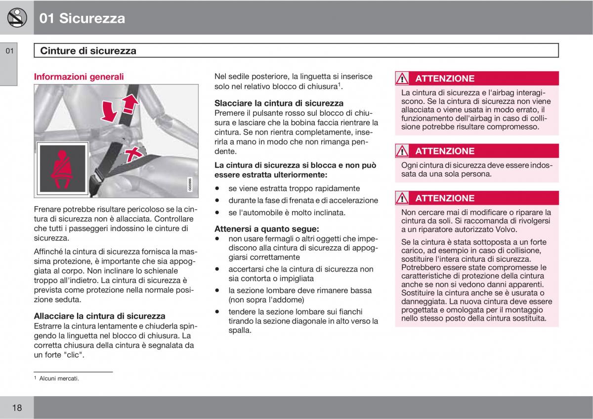 Volvo XC60 I 1 manuale del proprietario / page 18