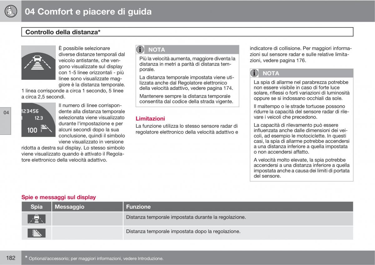 manual  Volvo XC60 I 1 manuale del proprietario / page 182