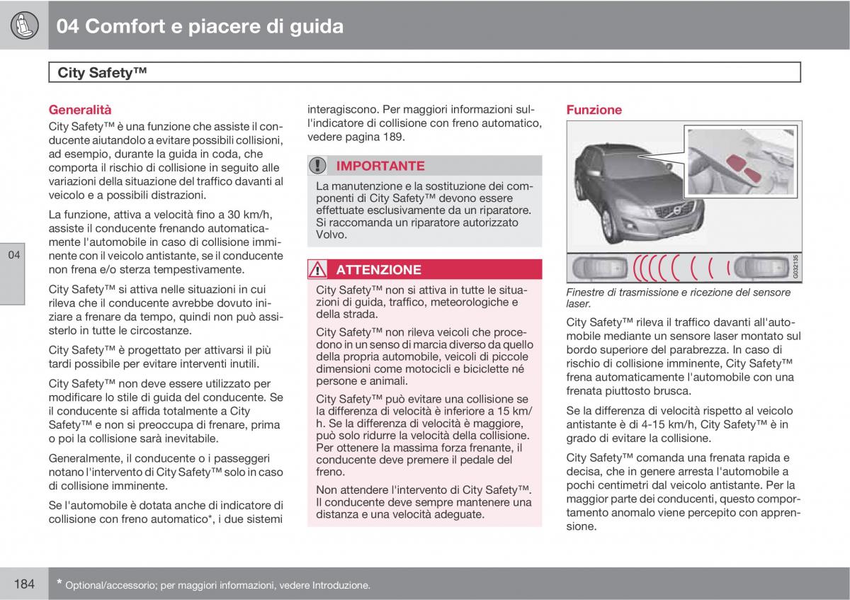 manual  Volvo XC60 I 1 manuale del proprietario / page 184