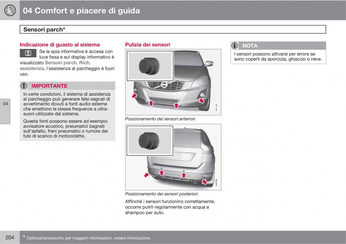 manual  Volvo XC60 I 1 manuale del proprietario / page 204