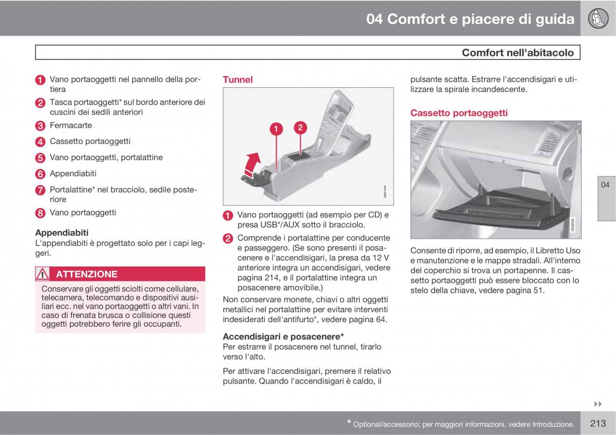 manual  Volvo XC60 I 1 manuale del proprietario / page 213