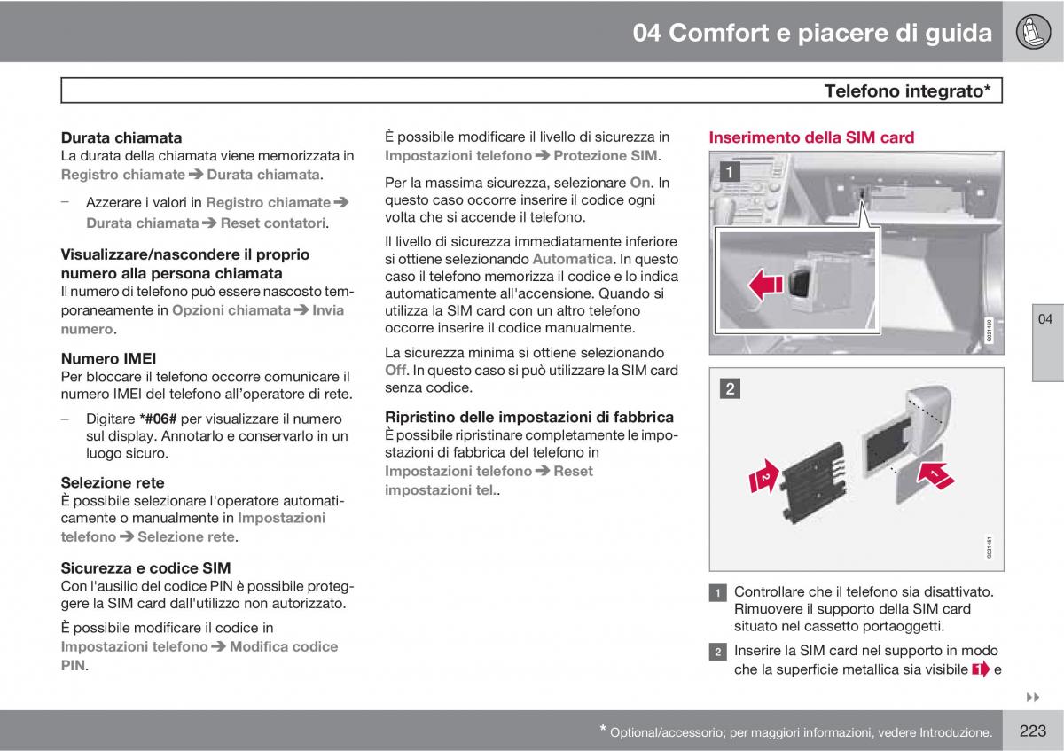 manual  Volvo XC60 I 1 manuale del proprietario / page 223