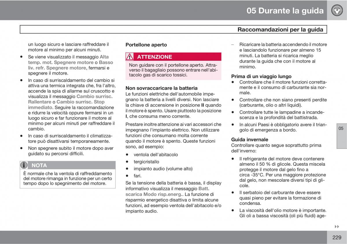 manual  Volvo XC60 I 1 manuale del proprietario / page 229