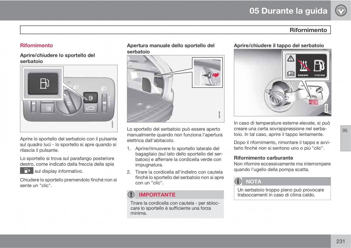 manual  Volvo XC60 I 1 manuale del proprietario / page 231