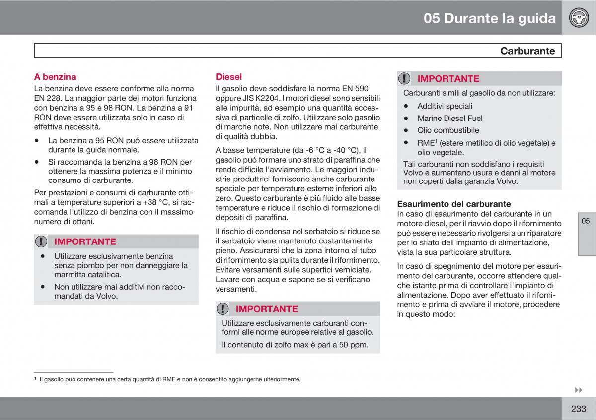 manual  Volvo XC60 I 1 manuale del proprietario / page 233