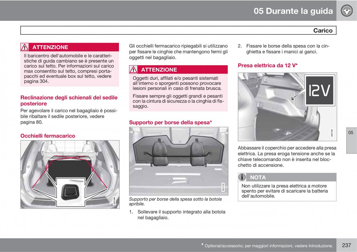 manual  Volvo XC60 I 1 manuale del proprietario / page 237