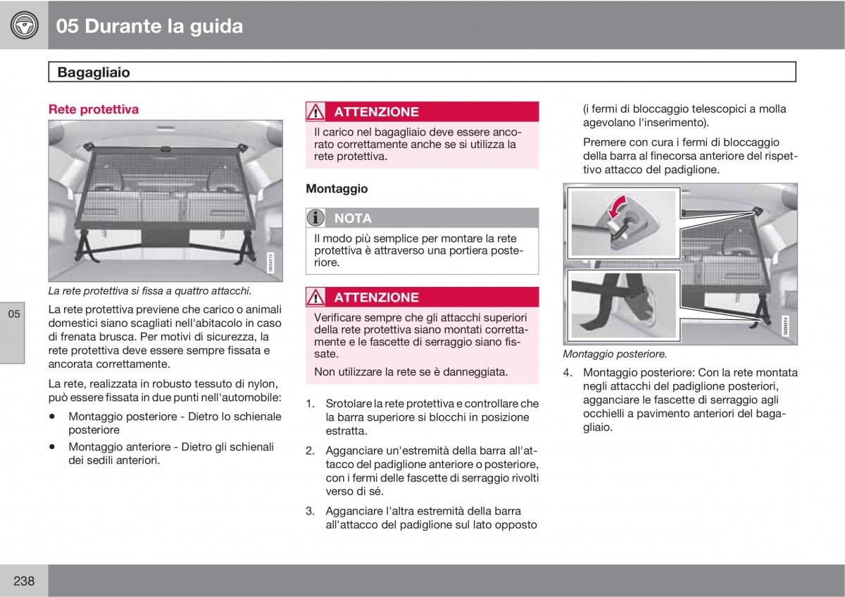 manual  Volvo XC60 I 1 manuale del proprietario / page 238