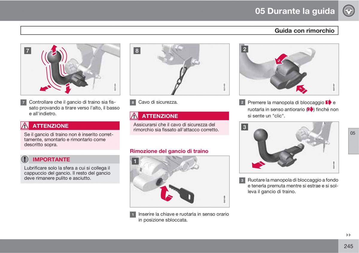 manual  Volvo XC60 I 1 manuale del proprietario / page 245