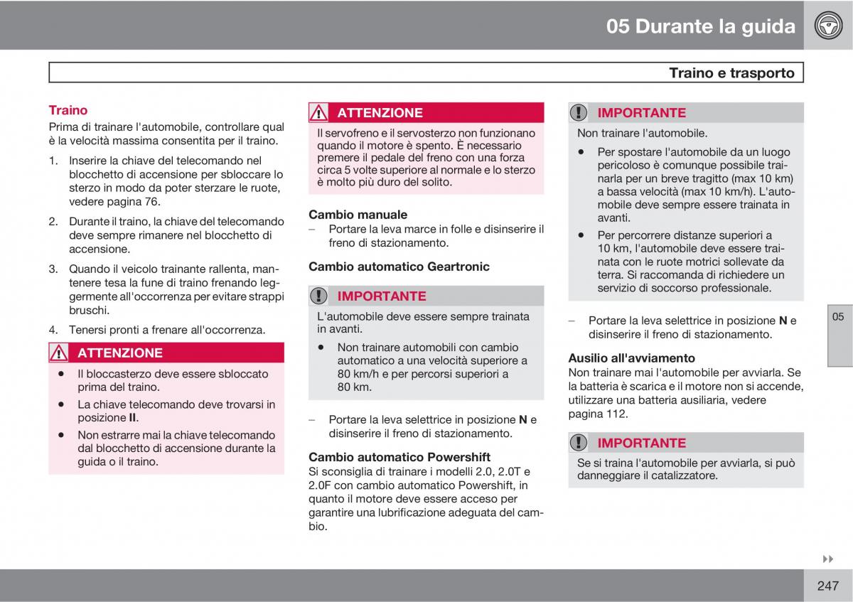 manual  Volvo XC60 I 1 manuale del proprietario / page 247