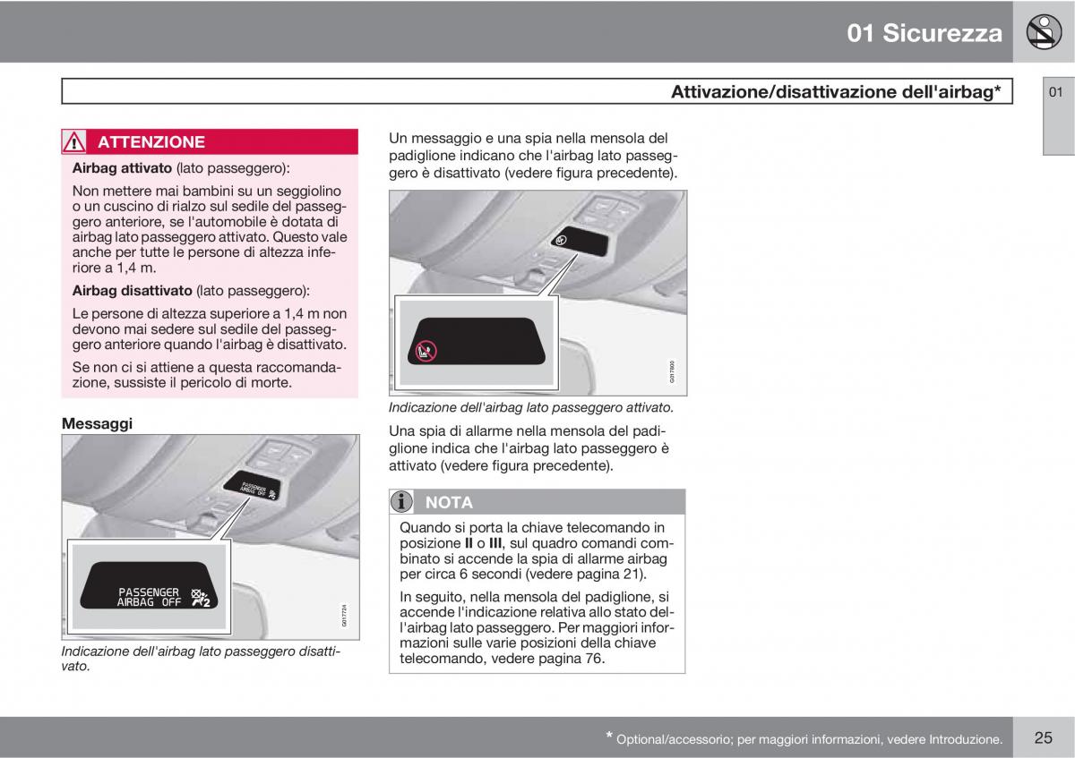 manual  Volvo XC60 I 1 manuale del proprietario / page 25