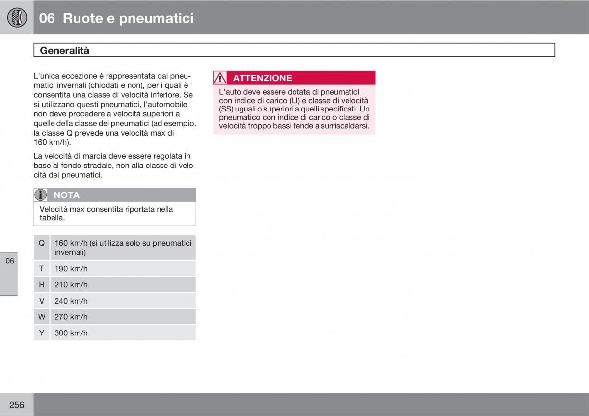 manual  Volvo XC60 I 1 manuale del proprietario / page 256