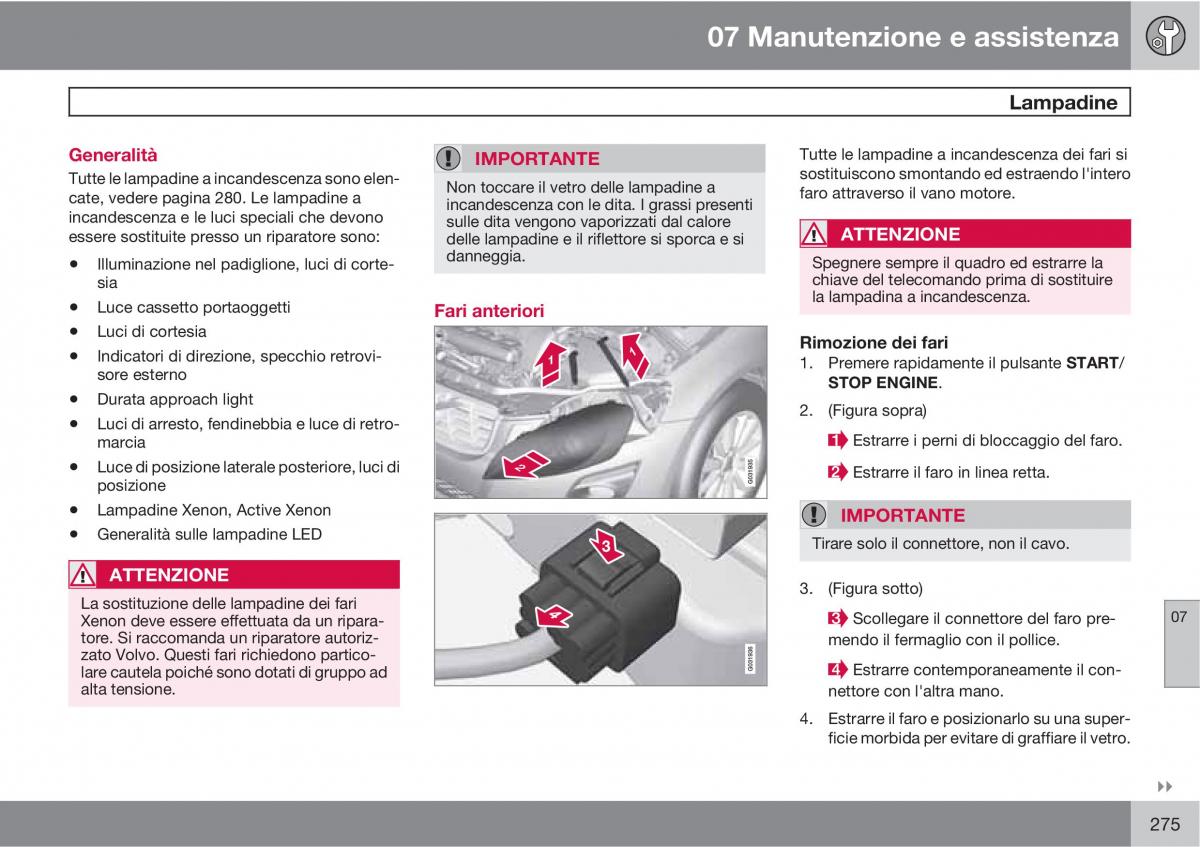 manual  Volvo XC60 I 1 manuale del proprietario / page 275