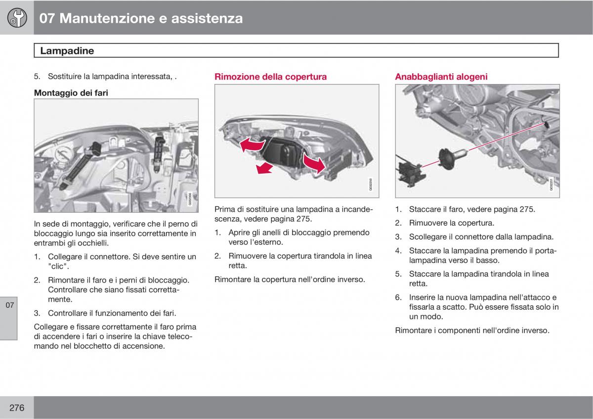 manual  Volvo XC60 I 1 manuale del proprietario / page 276