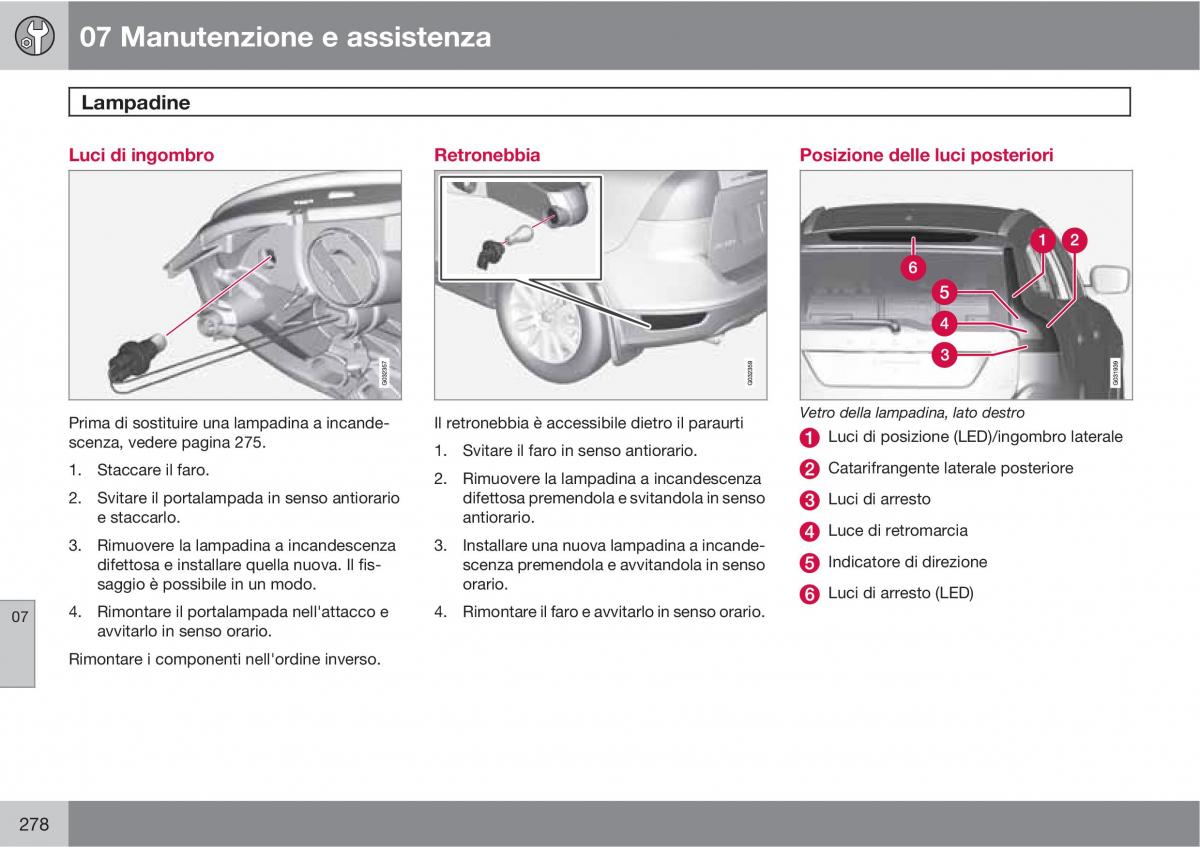 manual  Volvo XC60 I 1 manuale del proprietario / page 278