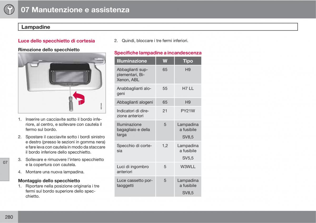 manual  Volvo XC60 I 1 manuale del proprietario / page 280