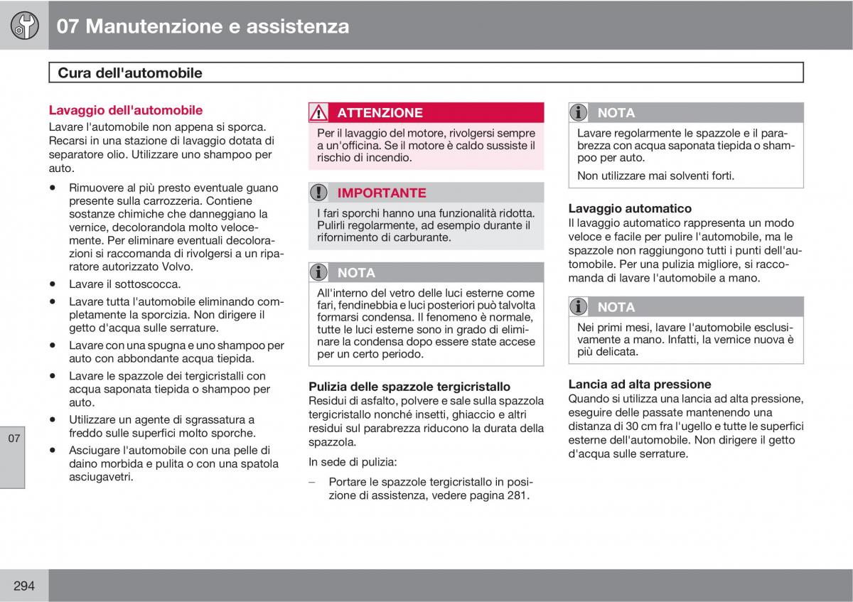 manual  Volvo XC60 I 1 manuale del proprietario / page 294