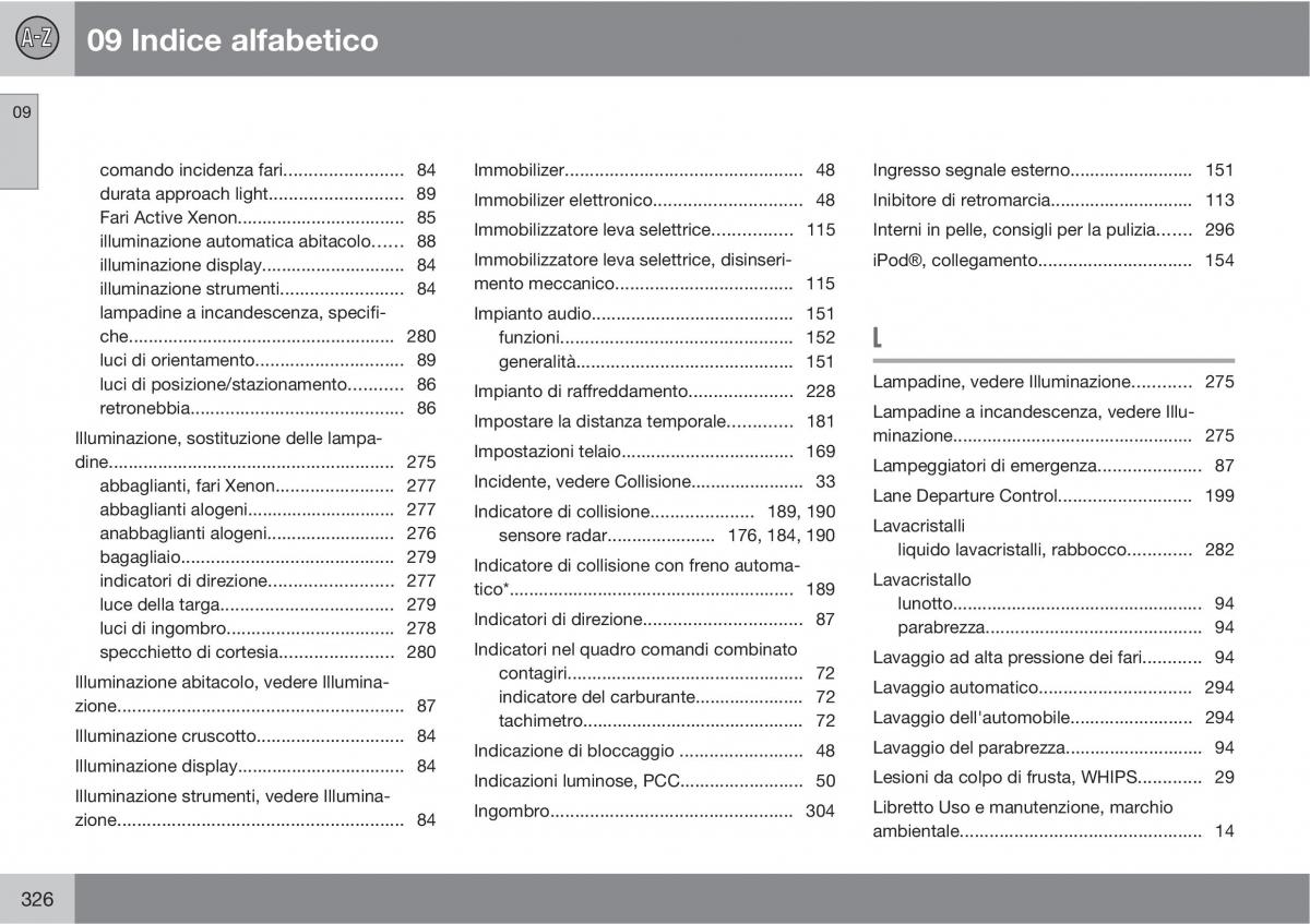 Volvo XC60 I 1 manuale del proprietario / page 326