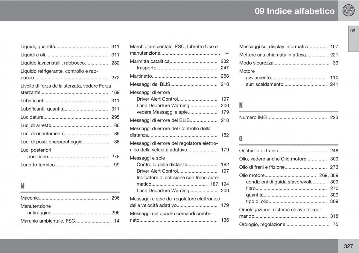 Volvo XC60 I 1 manuale del proprietario / page 327